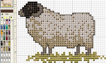 Як вишити хрестиком вівцю, козу де знайти схему вишивки вівці