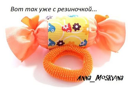 Kanzashi bomboană de clasă de master de la Anna Moskvina