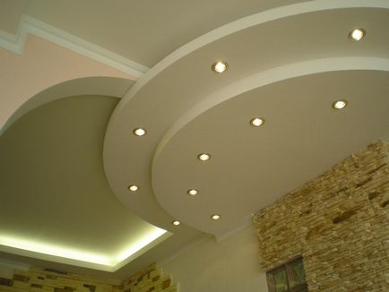 Multi-nivel plafoane de reparații foto, interior cu alb, idei cum să vă faceți propriile mâini, plan (multi nivel) Multi-nivel plafoane de reparații foto, interior cu alb, idei cum să vă faceți propriile mâini, un plan