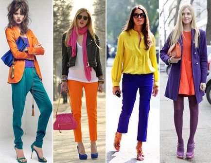Modă haine și pantofi de culori neon