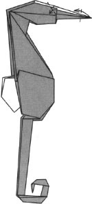 Морський коник орігамі схема - схема зборки орігамі по кроках