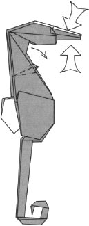 Seahorse origami schema - schemă de asamblare origami în pași