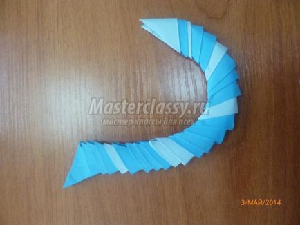 Seahorse în tehnica origami modulară și plastic-hârtie