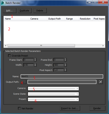 Configurarea randării automate în 3ds max de la diferiți arhitecți de camere