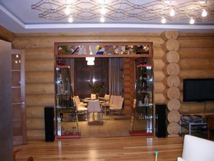 Натяжні стелі в дерев'яному будинку - особливості та фото інтер'єрів