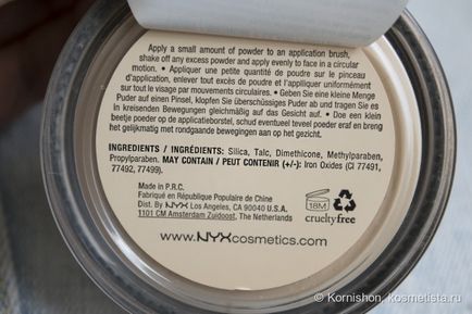 Nyx mineral matte finishing powder - mfp 01 light