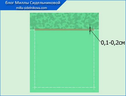 Обробка накладного кишені (верхня частина)