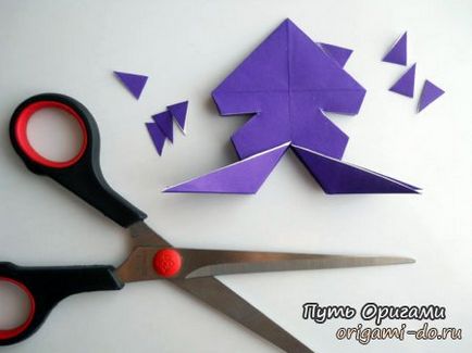 Octopus - origami simplu pentru copii - modul de origami