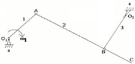 Основні формули для визначення швидкостей і прискорень точок ланок