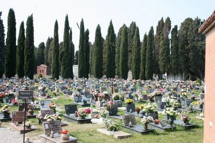 A sziget San Michele temető Velence