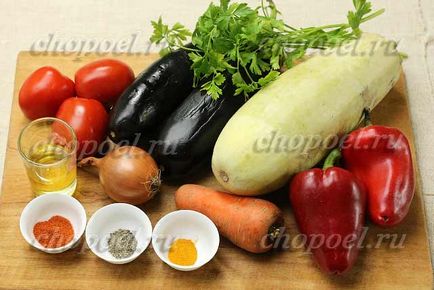 Ciorbă de legume cu vinete și dovlecei, rețetă cu fotografie
