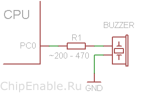Piezoelectron și modul de conectare a acestuia la microcontroler
