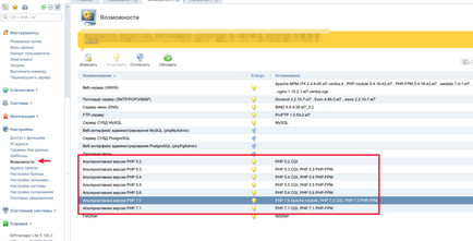 Php 7 în ispmanager 5 - cum se instalează în modul module apache sau php-fpm modul de instalare a php