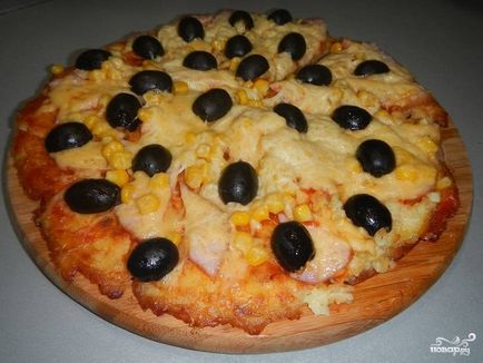 Pizza alapján burgonya - lépésről lépésre recept fotók