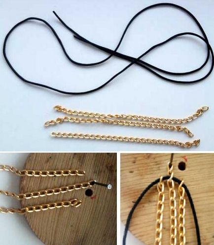Weave karkötő lánc csipke és gyöngyök (karkötőt lánc) Weave karkötő láncok, csipke és gyöngy