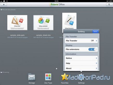 Polaris iroda - dokumentum szerkesztő ipad, minden iPad
