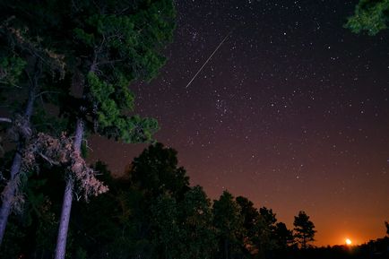 Perseidák fotófelvételi Starfall (stream) Perseidák fényképezni Starfall