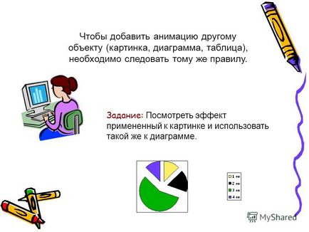 Представяне на образователни елементи - анимация и настройка означава точка презентации мощност -