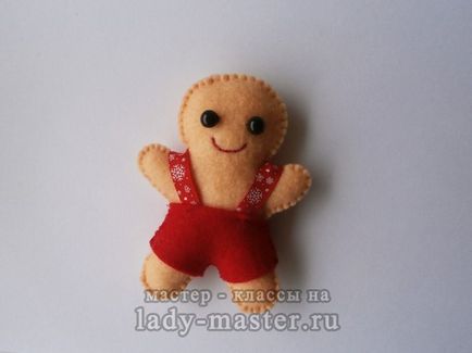 Mézeskalács ember nemezből, a mester - osztály fotók, lépésről lépésre (filc) Mézeskalács ember nemezből, a mester - osztály fotók, lépésről lépésre