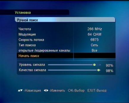 Instrucțiunile tunerelor TV sunt rezolvate cu ajutorul căutării frecvenței manuale