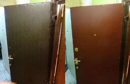 Restaurarea ușilor (din lemn, interfon) de către mâinile proprii, decât lipirea