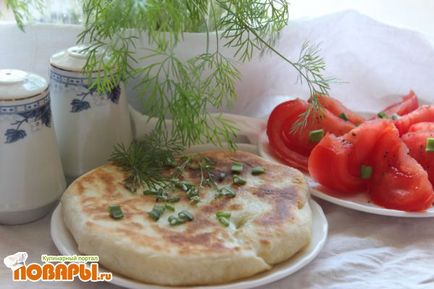 Рецепт пісні коржі з картоплею і зеленню (молдавські коржі, плацинди) - пісні страви -
