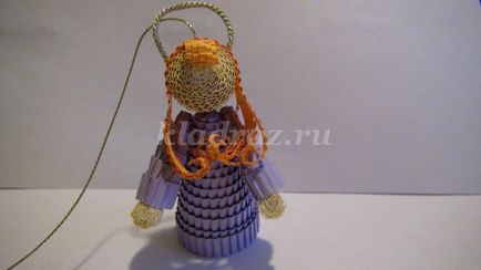 Crăciunul înger în tehnica quilling