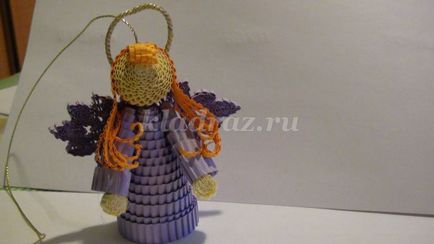 Crăciunul înger în tehnica quilling