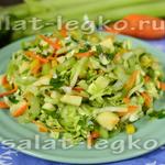 Салат з капусти з кількою - рецепт з фото