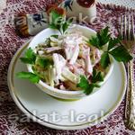 Салат з огірка і зеленого лука зі сметаною рецепт з фото