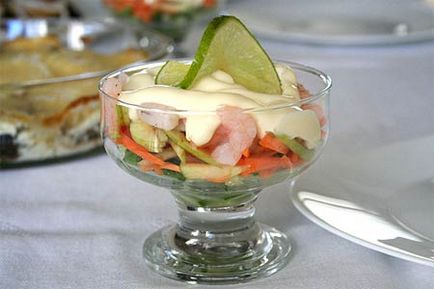 Salată de coctail cu rețete de gătit creveți