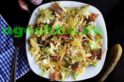 Салат зі смаженим беконом і картоплею (рецепт з 9 фото)