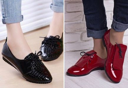 Cu ce ​​să purtați pantofi din piele pentru femei - bej, negru, roșu, albastru, pe călcâi și fără, platforma,