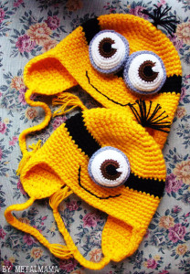 Шапка міньйон гачком - knits for kids