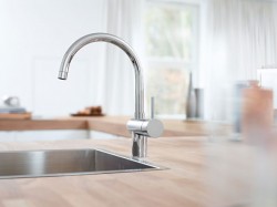 Grohe csaptelep konyhai és fürdőszobai értékeléseket termosztáttal szabályozott keverő, hosszú kifolyóval, tanácsot, hogy hogyan