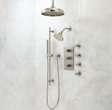 Robinete pentru baie cu duș și duș și design; cum se instalează un built-in