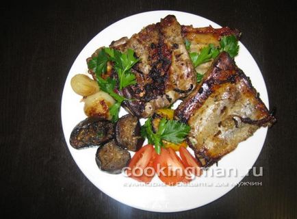 Sertésborda grill - főzés a férfiak