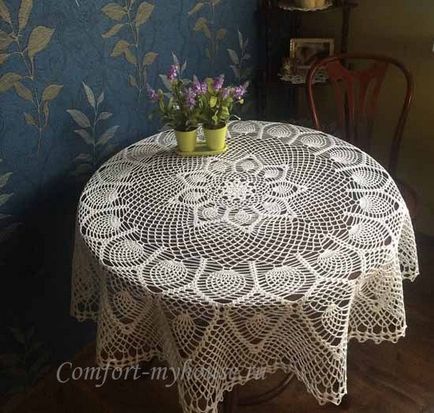 Modele de tricotat pentru o față de masă circulară croșetată, confort și căldură a casei mele