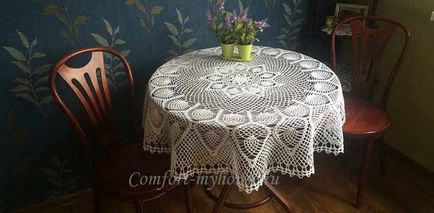 Modele de tricotat pentru o față de masă circulară croșetată, confort și căldură a casei mele