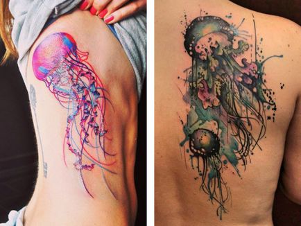 Medúza tetoválás - azaz tetoválás vázlatok és fényképek