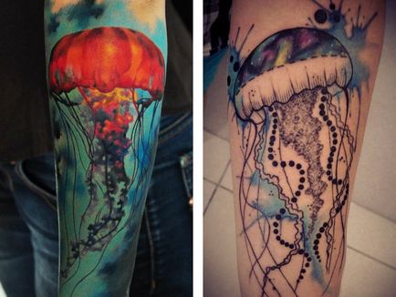Tatuaje de meduze - valoare, schițe de tatuaj și fotografie