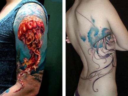 Tatuaje de meduze - valoare, schițe de tatuaj și fotografie