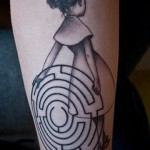 Tattoo foto labirint, valoare și schițe