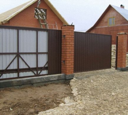 Instalarea de porți culisante, portal de construcții