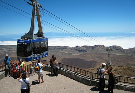 Teide (Teide) a Tenerife szigetén, hogyan lehet a sikló feljutás, nemzeti park