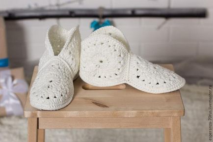 Tricotate papuci de crosetat și masterclass cu fotografie și video