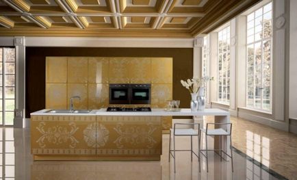 Золотий колір в інтер'єрі кухні