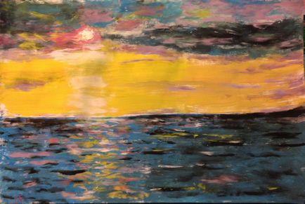 Sea akril - akril naplemente (sunset) Sea akril - akril naplemente