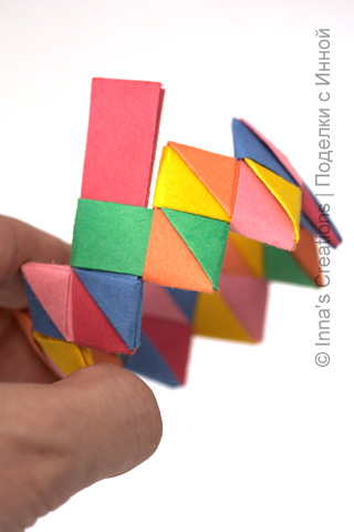 Karkötő készült papír, eredeti origami