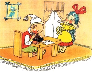 Pinocchio dossziét hosszú orr sapkát és címer